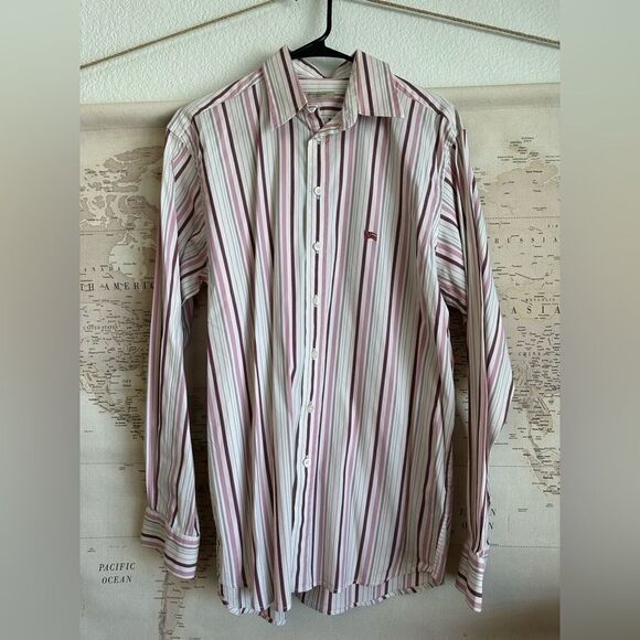 Burberry Other - 100% Authentic Mens Burberry Button Down White Pink Striped Shirt